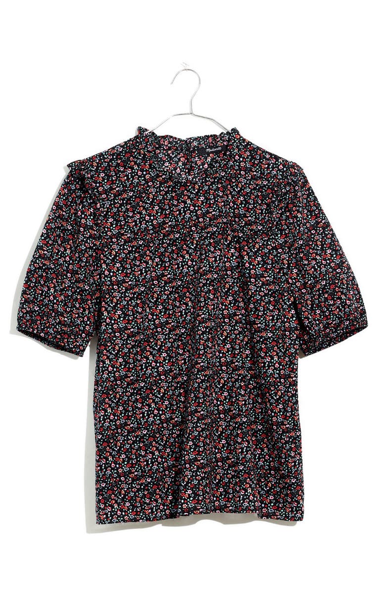 Madewell Ruffle Puff Sleeve Top, Alternate, color, 