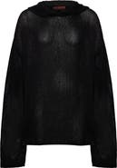 PCFG Cotton Blend Knitted Hoodie With Woven Patch