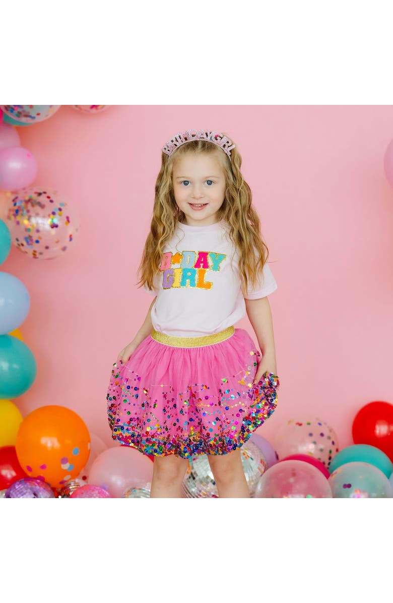 Sweet Wink Raspberry Confetti Tutu, Alternate, color, Raspberry