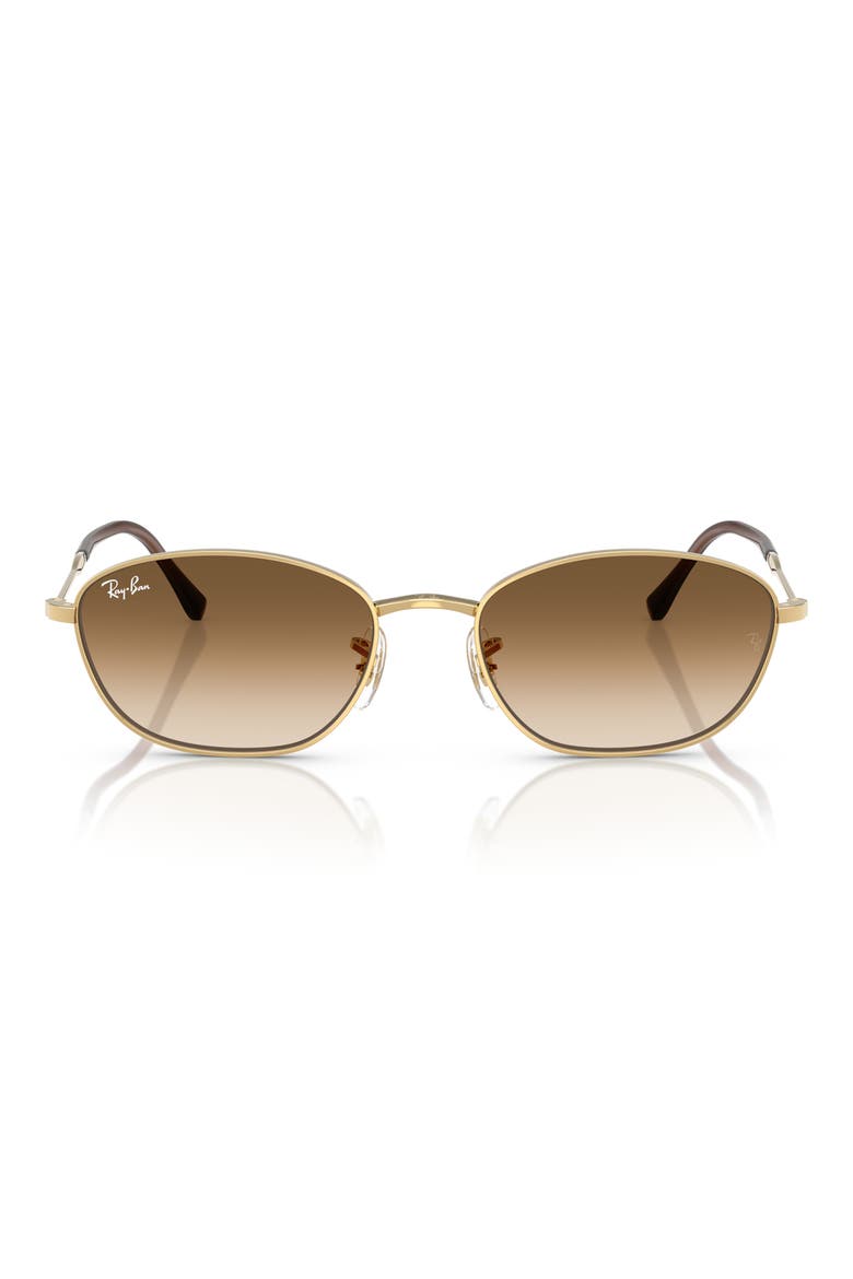 58mm Irregular Oval Sunglasses, Main, color, GOLD FLASH