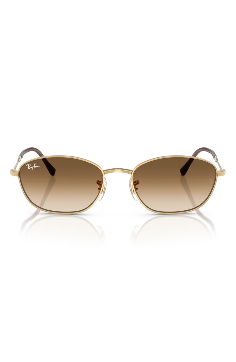 Ray-Ban 55mm Irregular Sunglasses, Main, color, Gold Flash