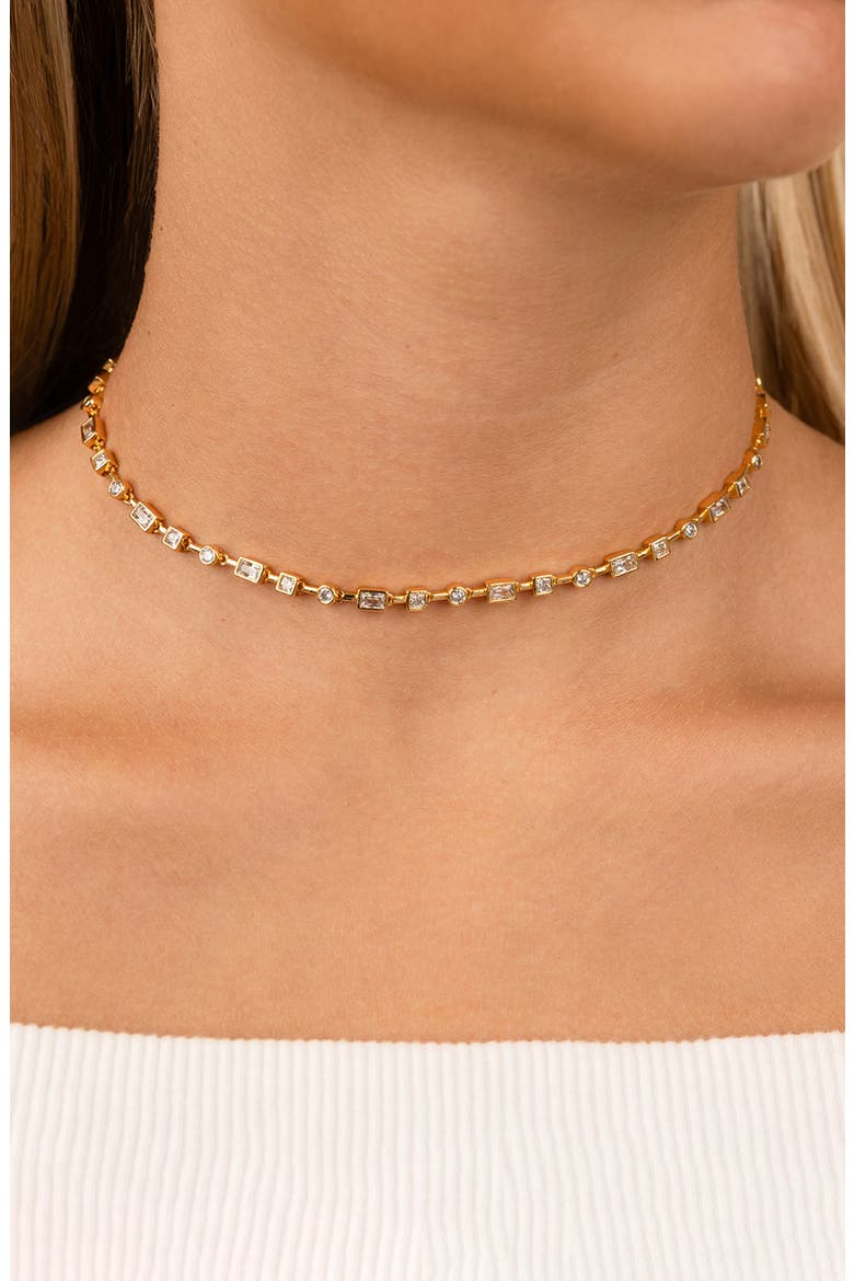Camden Slide Tennis Necklace, Alternate, color, GOLD