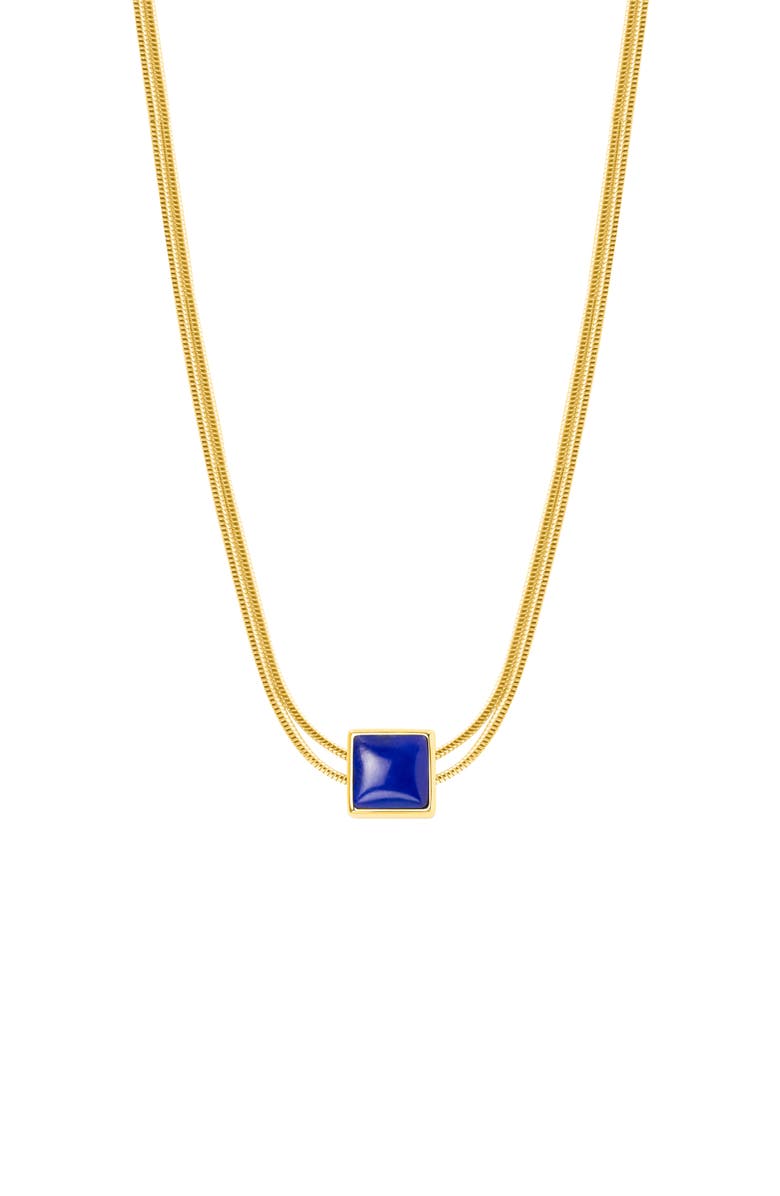 Karma and Luck Manifest & Believe - Lapis Lazuli Evil Eye September Birthstone Necklace, Main, color, Gold/Green