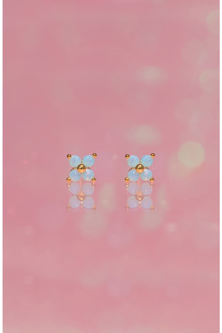 Teeny Tiny Blossom Stud Earrings, Main, color, GOLD