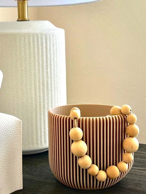 WOODLAND PULSE WOODLAND PULSE IONIC MODERN RIBBED PLANTER PLANTER, PLANT POTS, FLOWER POTS 