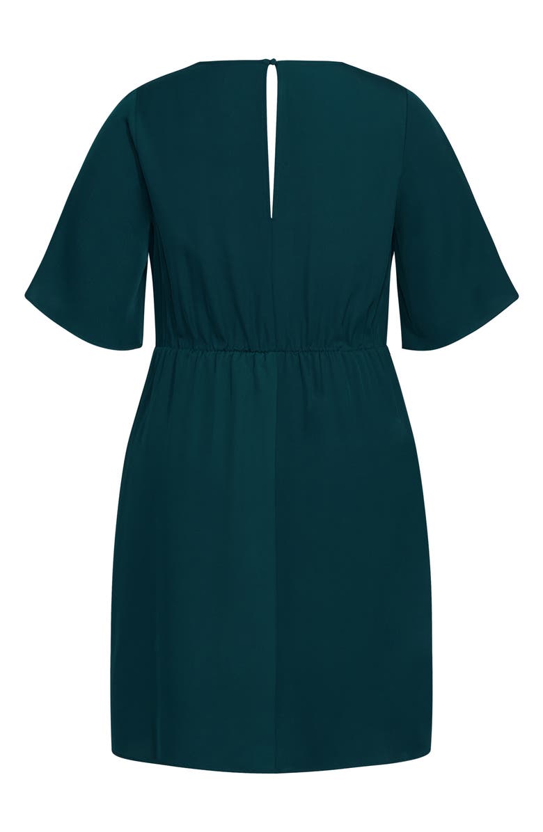 City Chic Knot Front Dress, Alternate, color, 