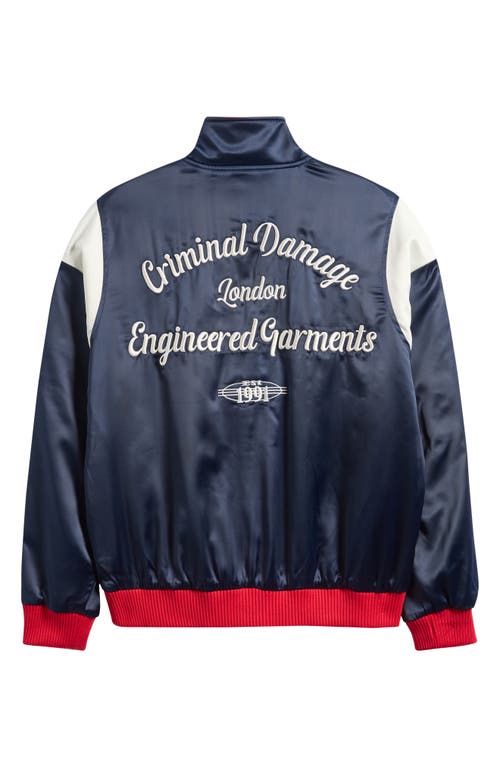 Criminal Damage Engineered Coach's Jacket In Blue