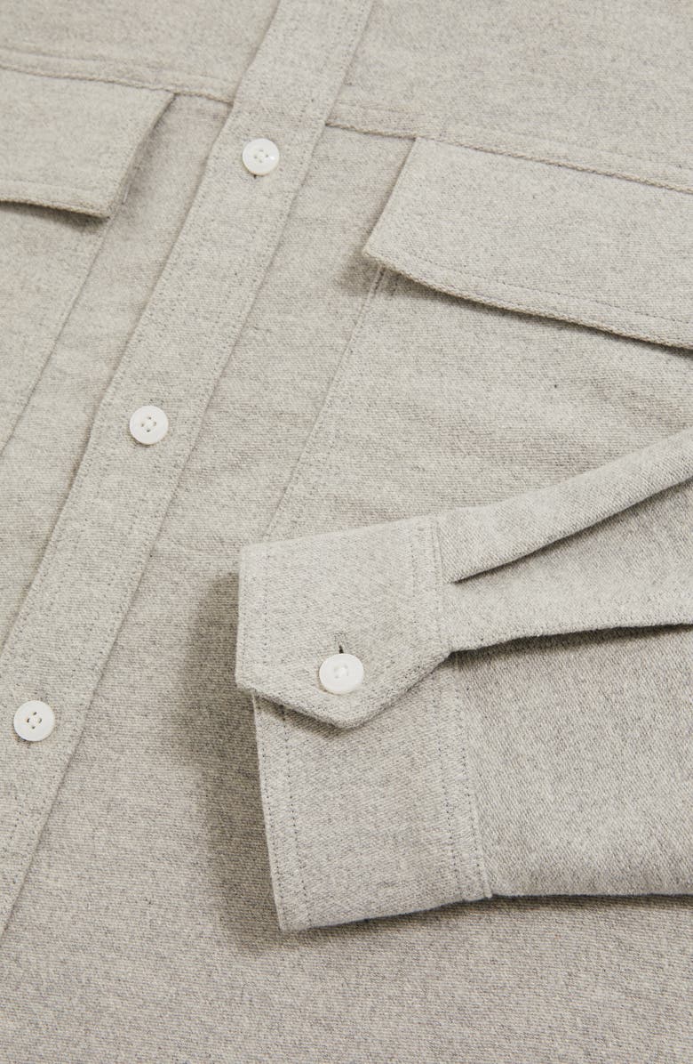 Reiss Camber Cotton Moleskin Overshirt, Alternate, color, Soft Grey Melan