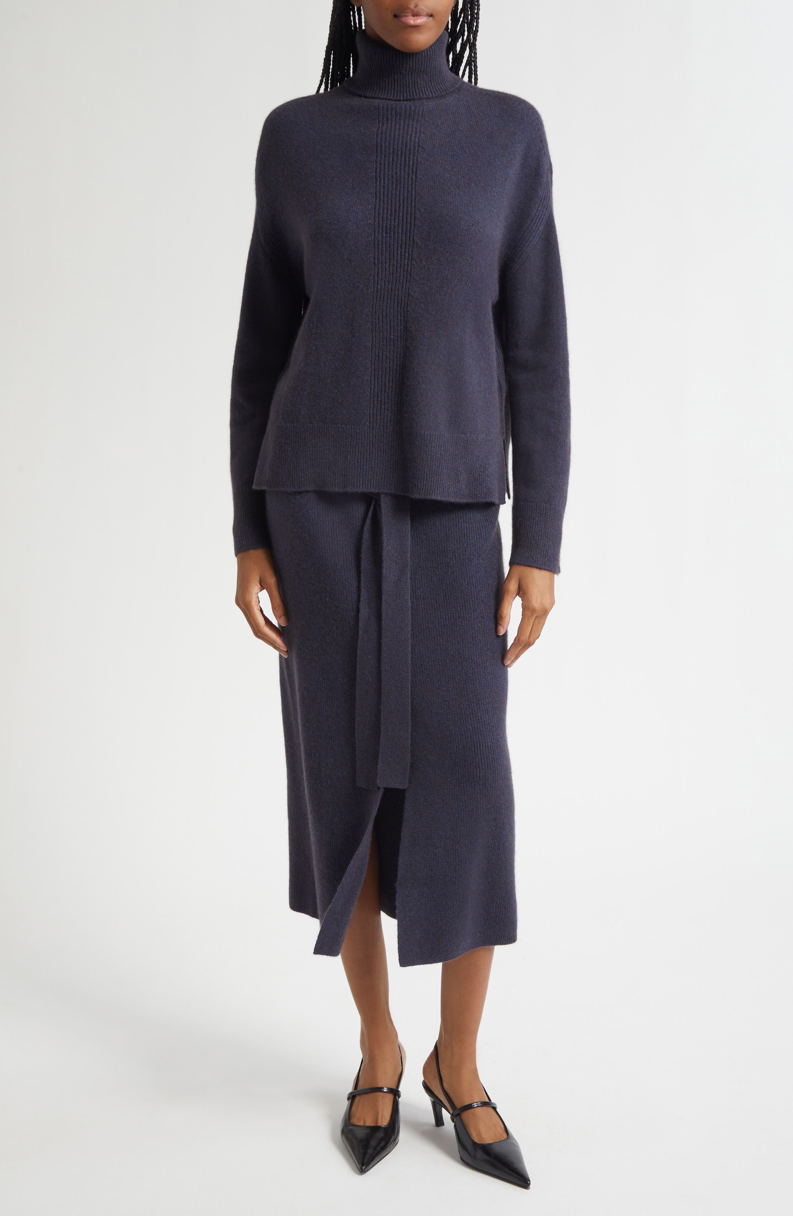 Melange Turtleneck Wool Sweater - image 2