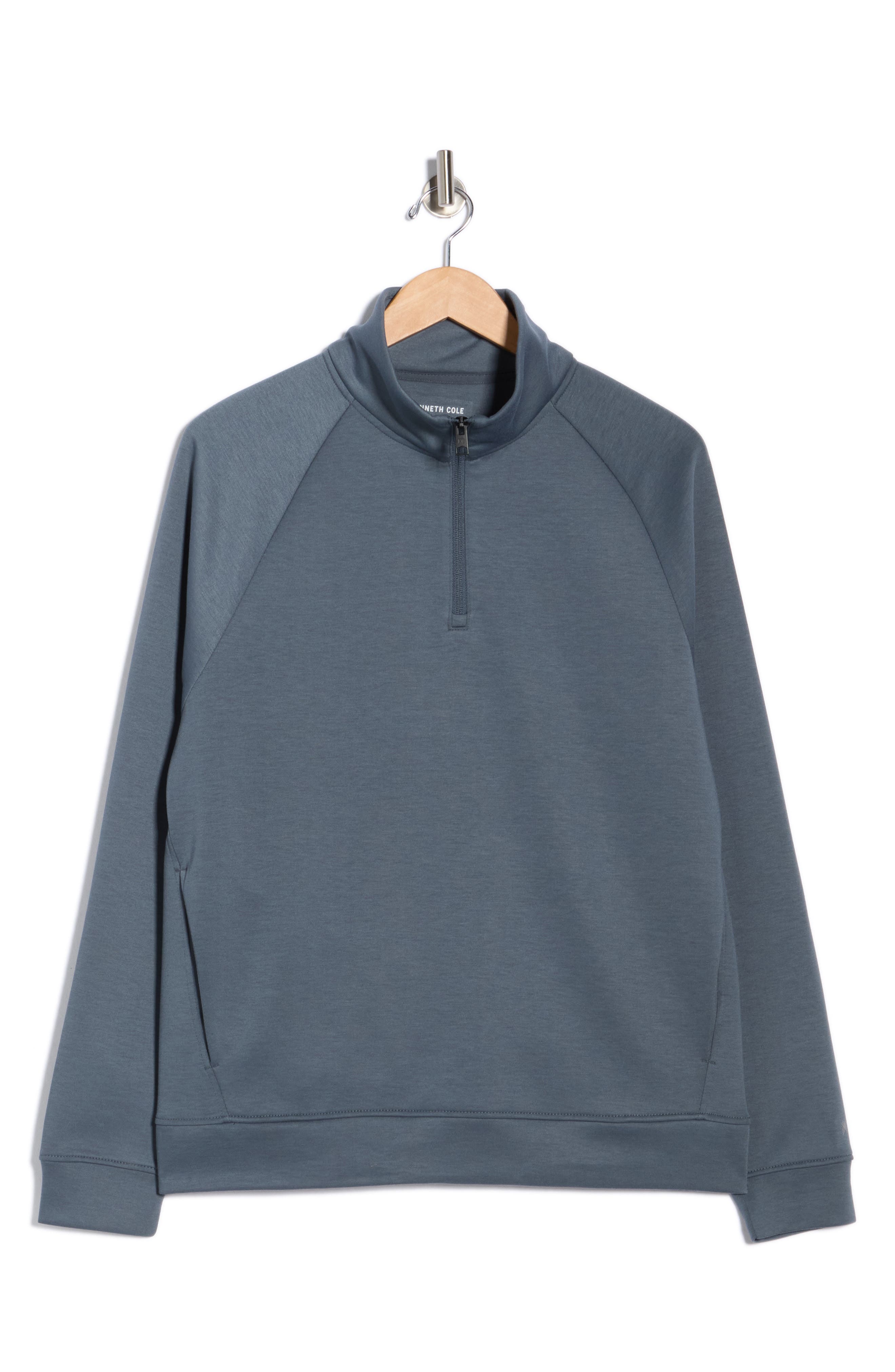 Kenneth Cole Active Raglan Sleeve Quarter Zip Sweatshirt