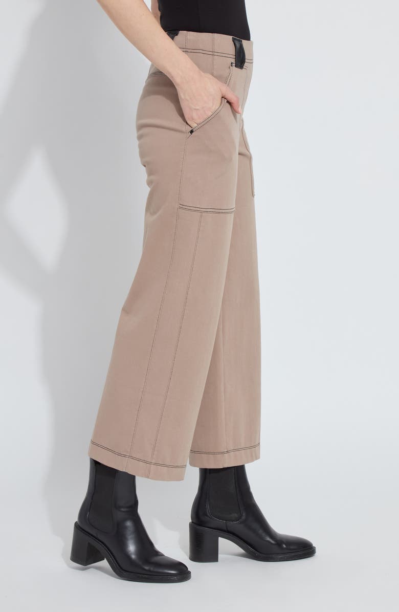 Lysse Valerie Crop Wide Leg Knit Jeans, Alternate, color, Timeless Taupe