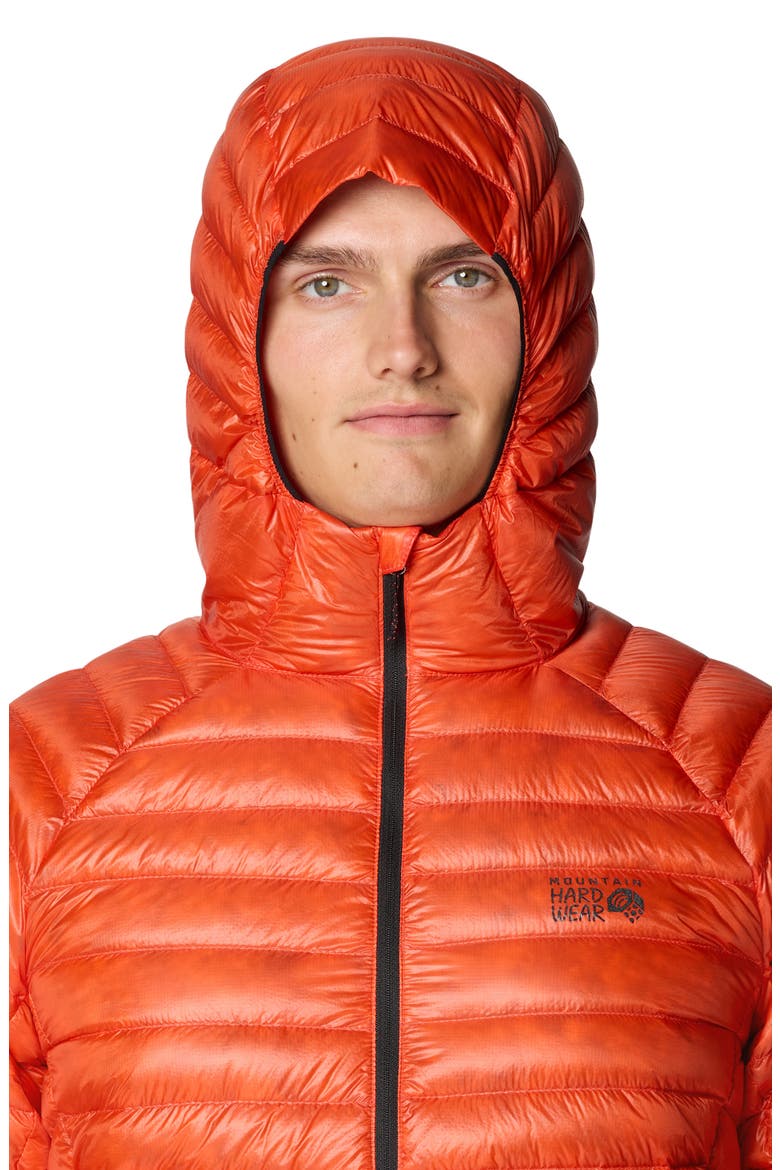 Ghost Whisperer Hooded Packable 1000 Fill Power Down Puffer Jacket, Alternate, color, STATE ORANGE