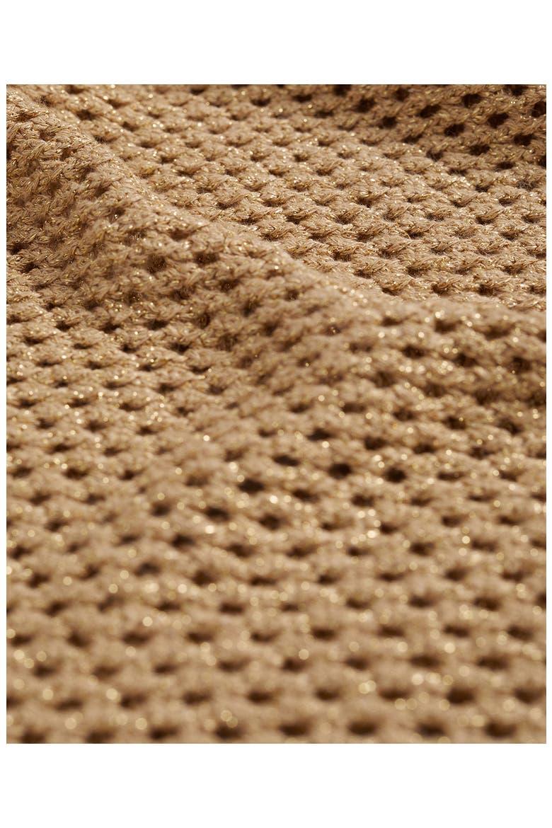 Open Stitch Metallic Sweater, Alternate, color, GOLD