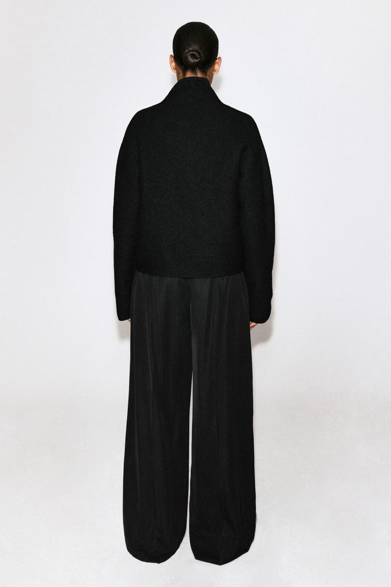 Boiled-Wool Uniform Jacket, Alternate, color, BLACK