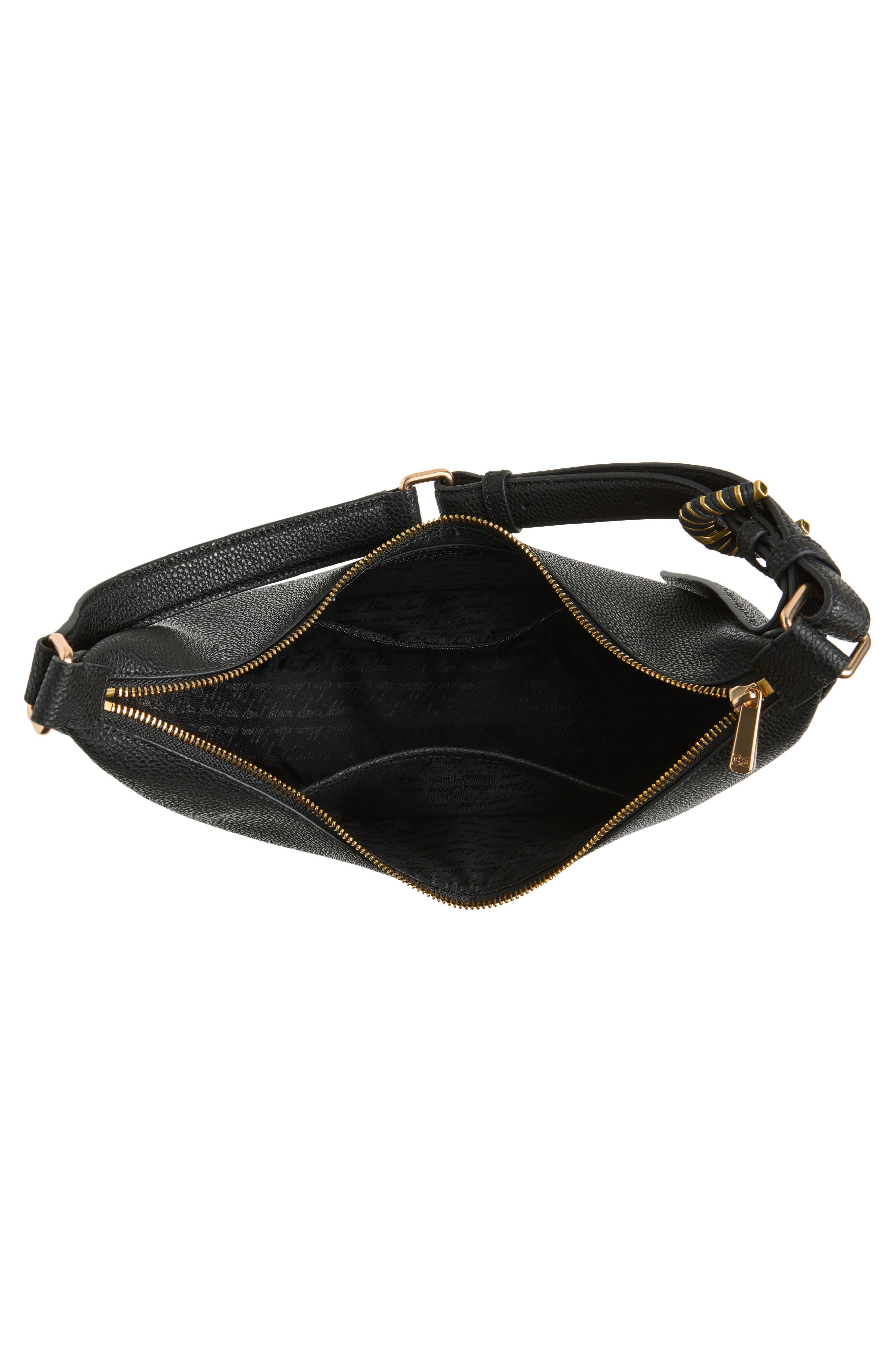Sam Edelman Lucy Genuine Calf Hair Convertible Buckle Shoulder Bag, Alternate, color, Black