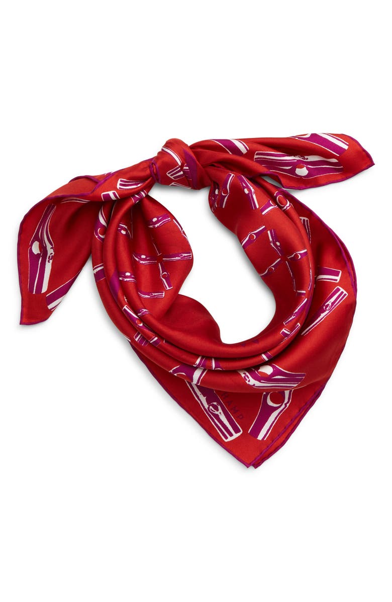 Longchamp Roseau Silk Scarf, Alternate, color, 