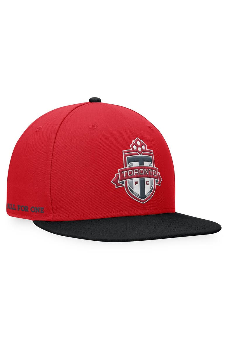 Men's Fanatics Branded Red/Black Toronto FC Downtown Snapback Hat, Main, color, Red