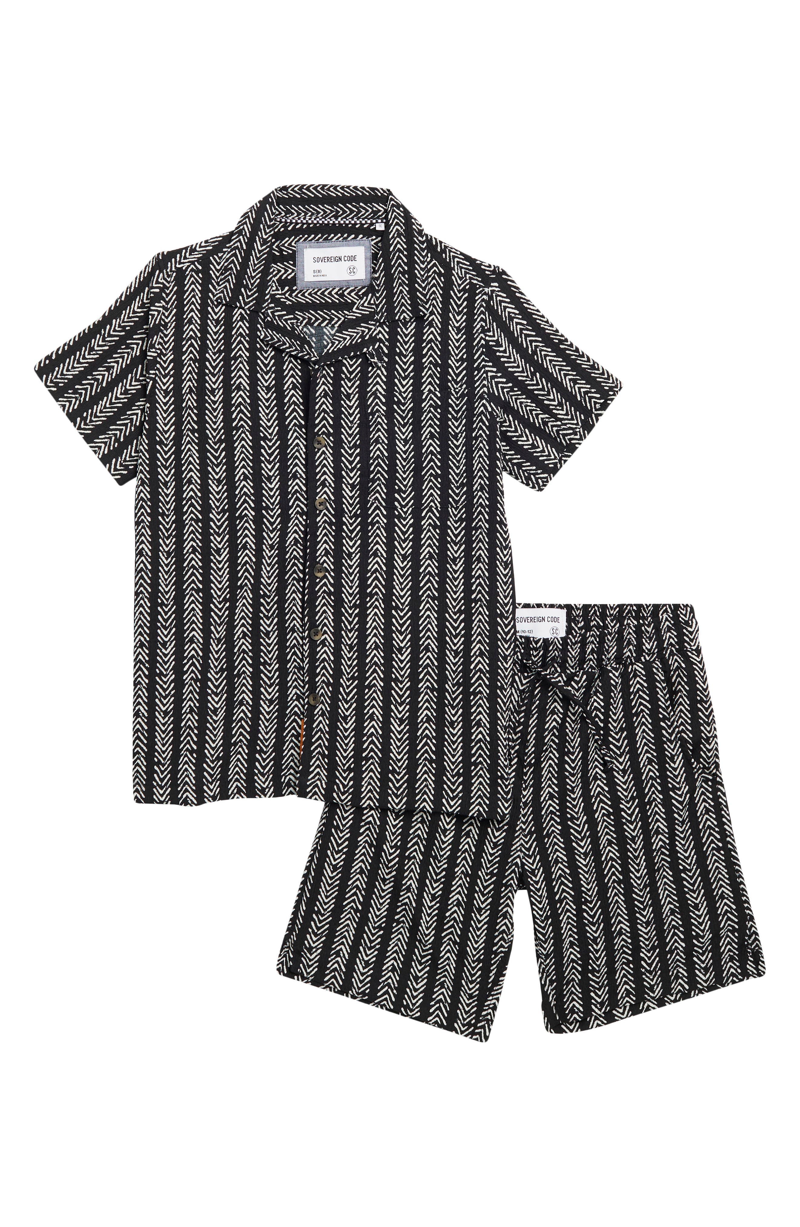 Sovereign Code Kids' Textured Camp Shirt & Shorts Set