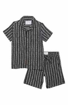 Sovereign Code Kids' Textured Camp Shirt & Shorts Set