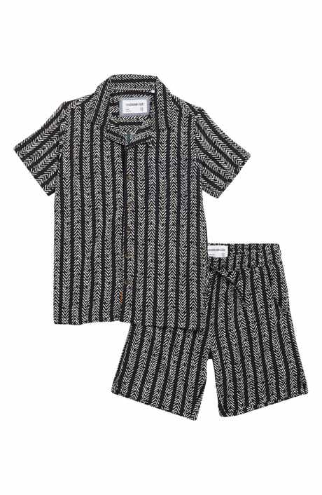 Sovereign Code Kids' Textured Camp Shirt & Shorts Set