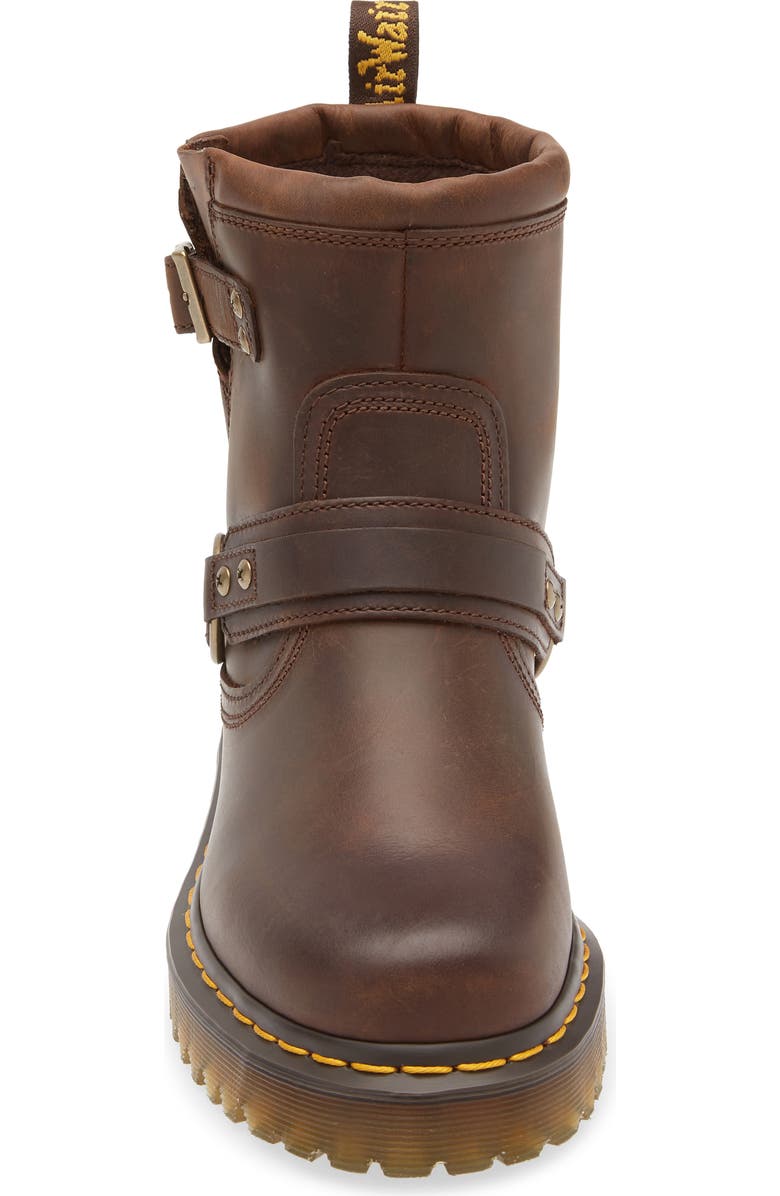 Dr. Martens Anistone Harness Boot, Alternate, color, Dark Brown