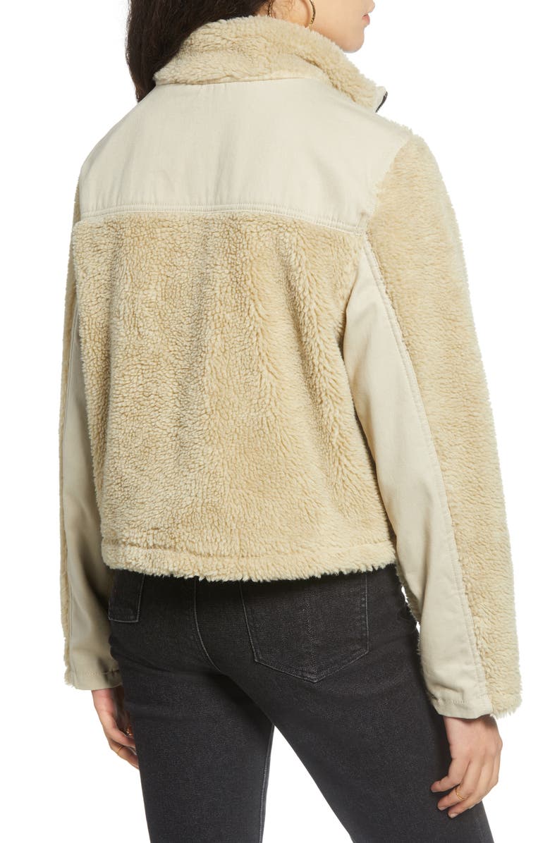 BDG Urban Outfitters Contrast Panel Fleece Jacket, Alternate, color, 