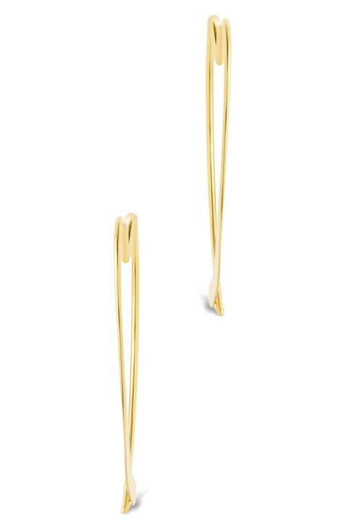 Sterling Forever Rorie Heart Threader Hoop Earrings