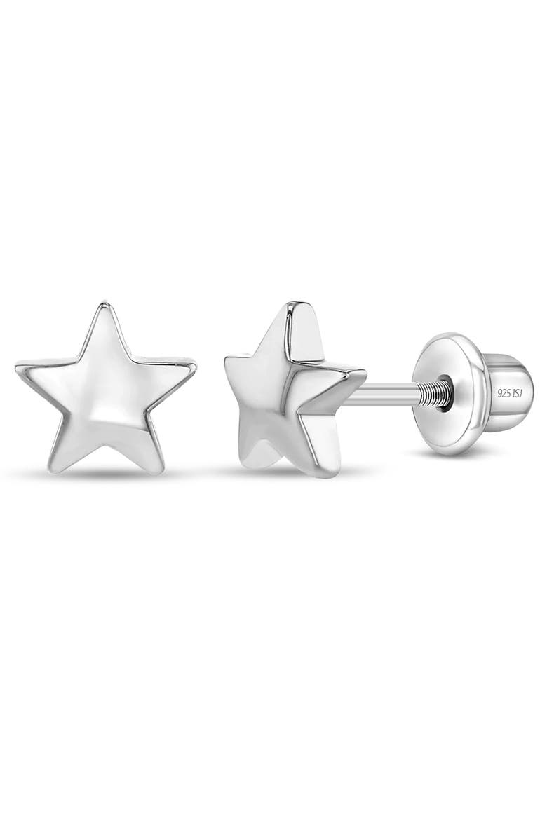 Classic Polished Star Earrings, Main, color, Silver