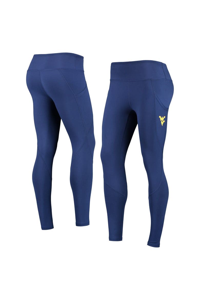 Women's ZooZatz Navy West Virginia Mountaineers Pocketed Leggings, Alternate, color, Navy