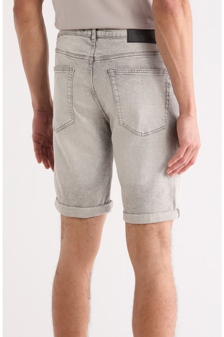 Roll Cuff Denim Shorts, Alternate, color, GRAY WASH