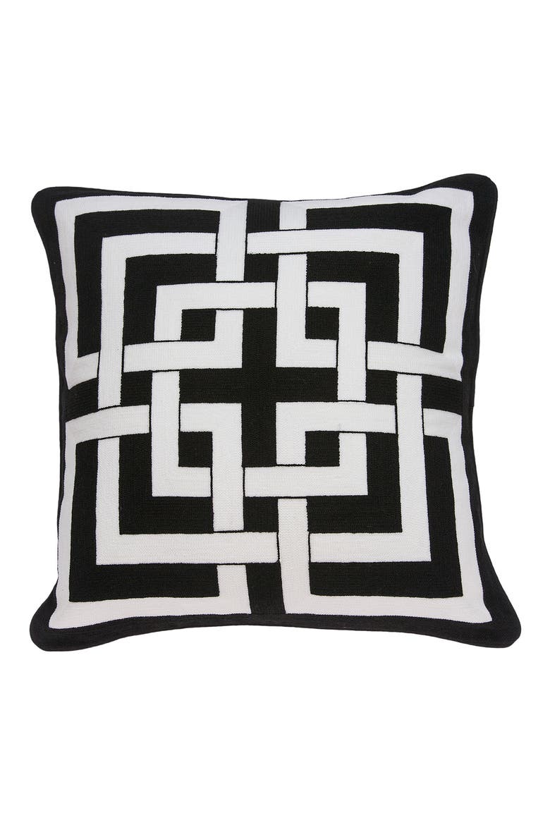 Abali Decorative Accent Pillow, Main, color, BLACK