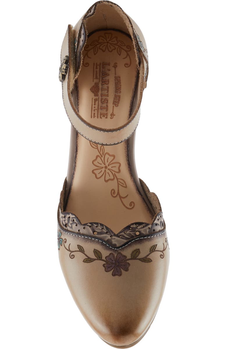 L'Artiste by Spring Step Sayyes Ankle Strap Pump, Alternate, color, Beige Multi