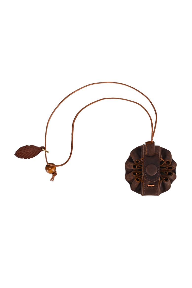 Buki Genuine Leather Mini Charm, Alternate, color, Dark Brown