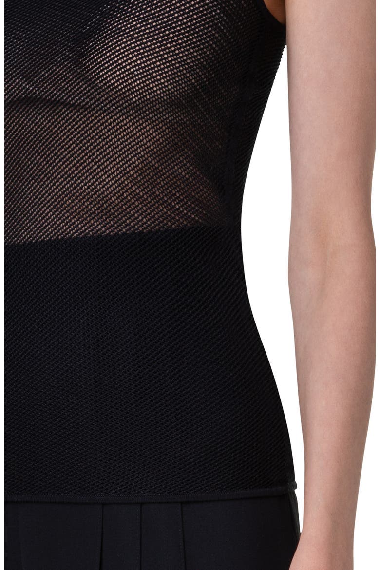 Silk Mesh Tank, Alternate, color, BLACK