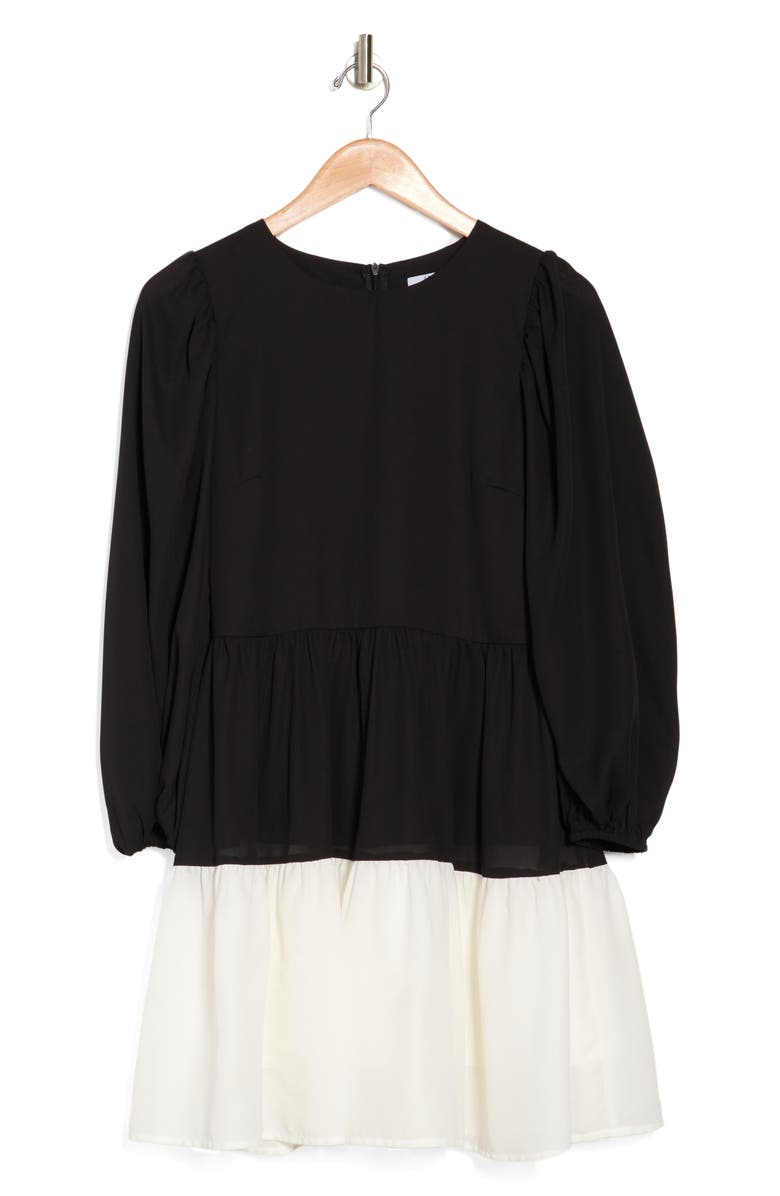 AREA STARS Long Sleeve Tiered Shift Dress, Alternate, color, 
