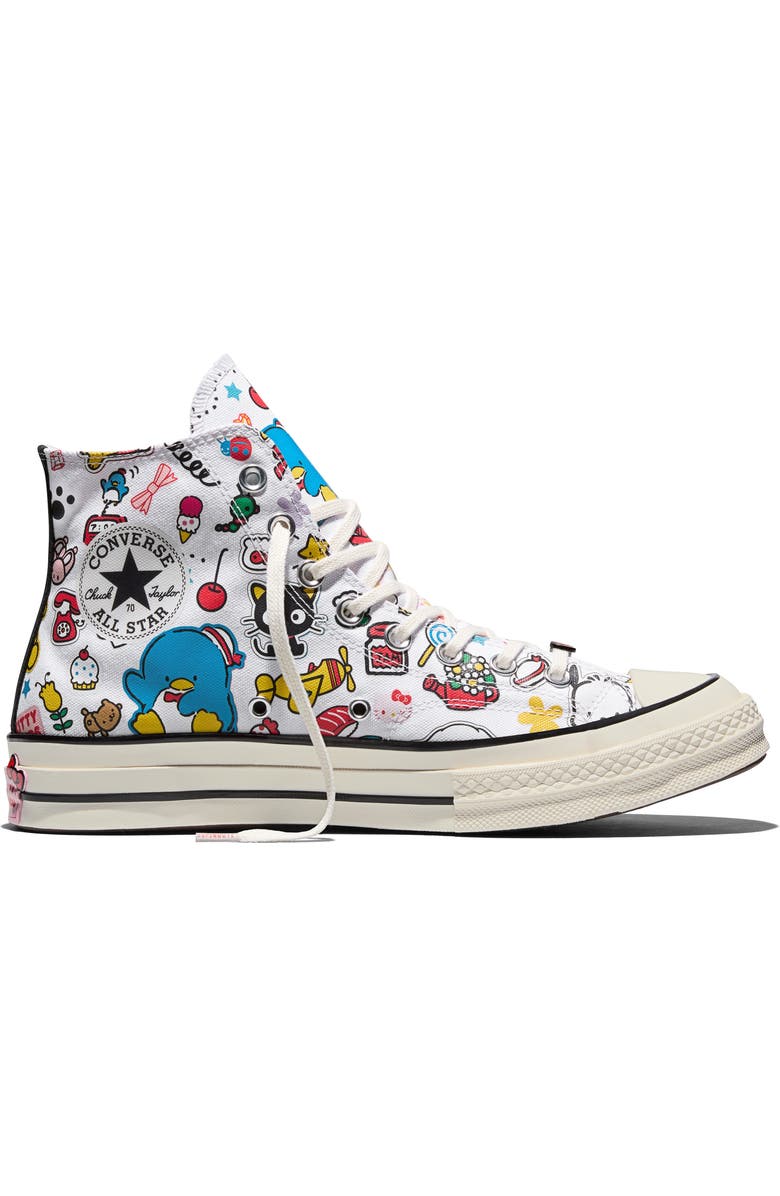 Converse Chuck Taylor<sup>®</sup> All Star<sup>®</sup> 70 High Top Sneaker, Alternate, color, White/ Pink/ Green