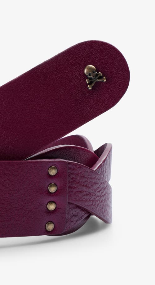 Scalpers Braid Belt In Burgundy