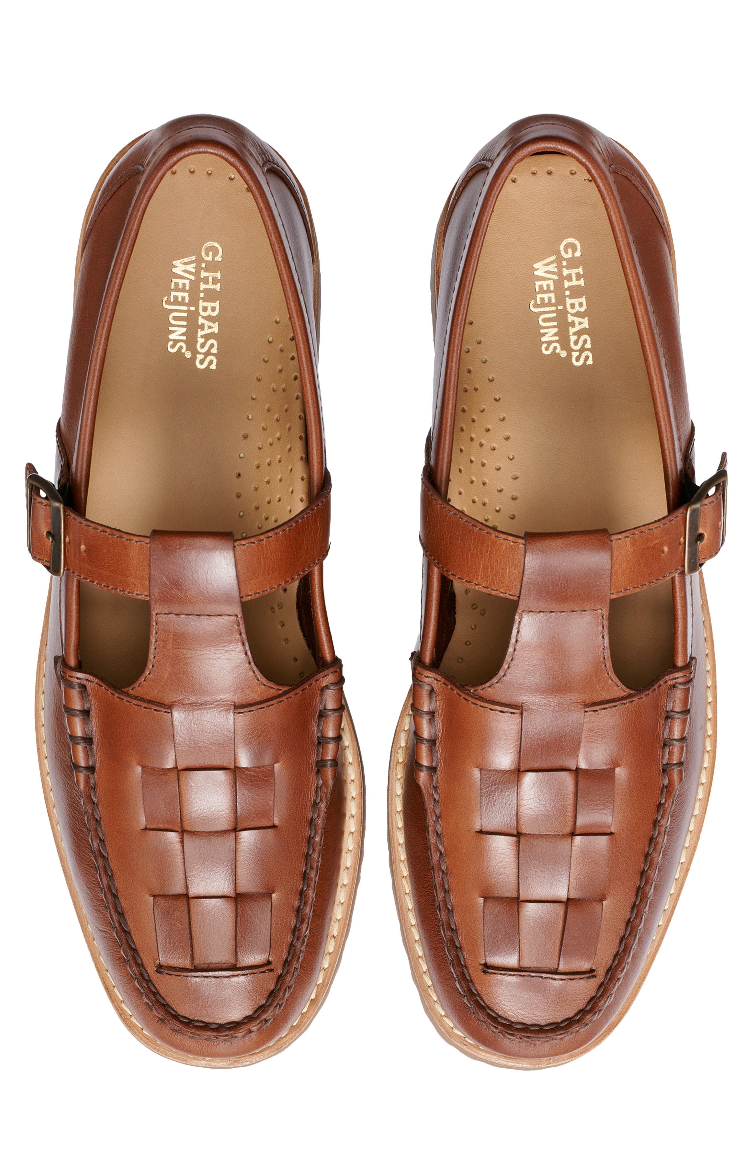 G.H.BASS Marion Fisherman Shoe, Alternate, color, Cognac