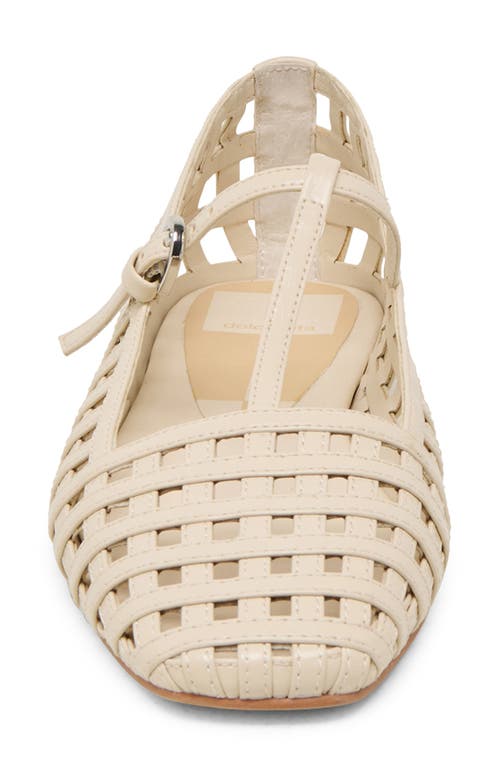 Dolce Vita Rains T-strap Flat In Ivory Leather