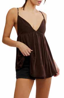 Free People Trixie Rib & Jersey Tunic Top