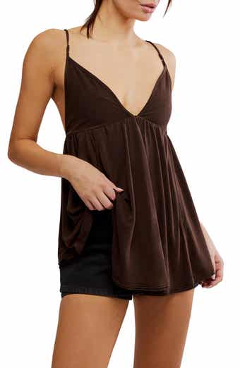 Free People Trixie Rib & Jersey Tunic Top