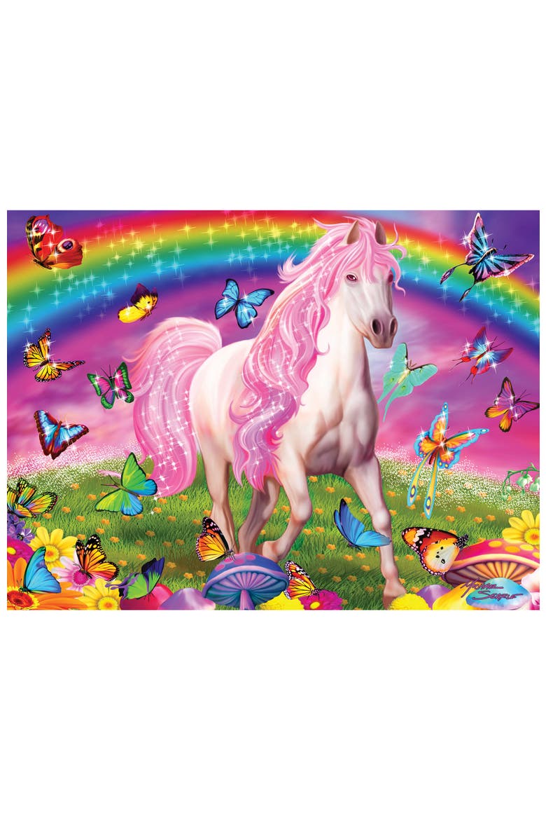 Rainbow World 300 Piece Glow Puzzle, Alternate, color, Multicolor