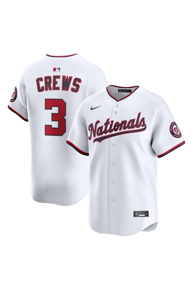 Men's Nike Dylan Crews White Washington Nationals Home Limited Player Jersey, Main, color, White