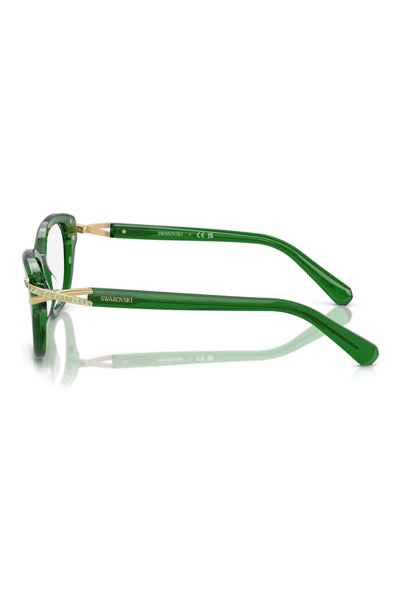 52mm Pillow Optical Glasses, Alternate, color, TRANSPARENT GREEN