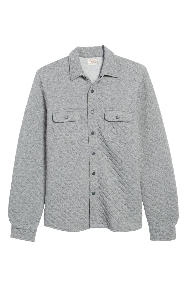 Faherty Belmar Quilted Snap Shirt Jacket, Alternate, color,