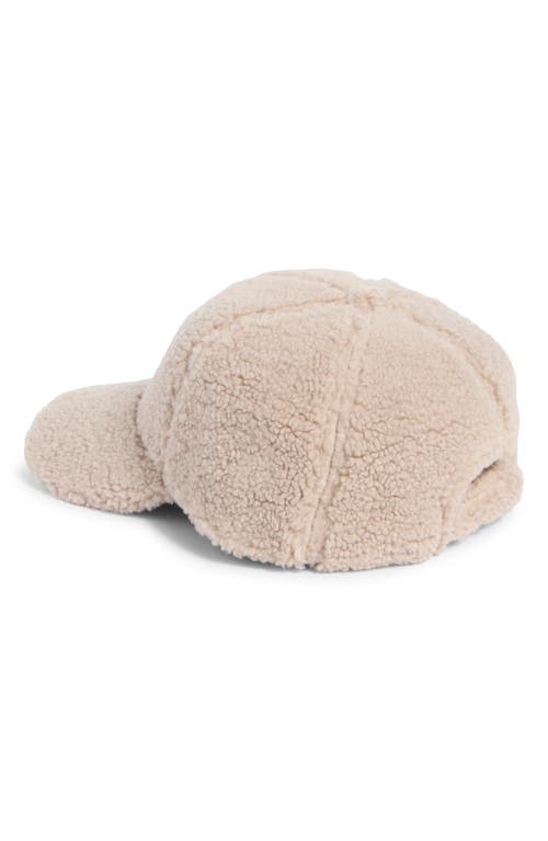 Bcbg Faux Shearling Baseball Cap In Pink