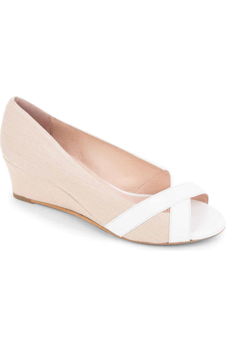 patricia green Como Wedge Sandal, Main, color, Natural White
