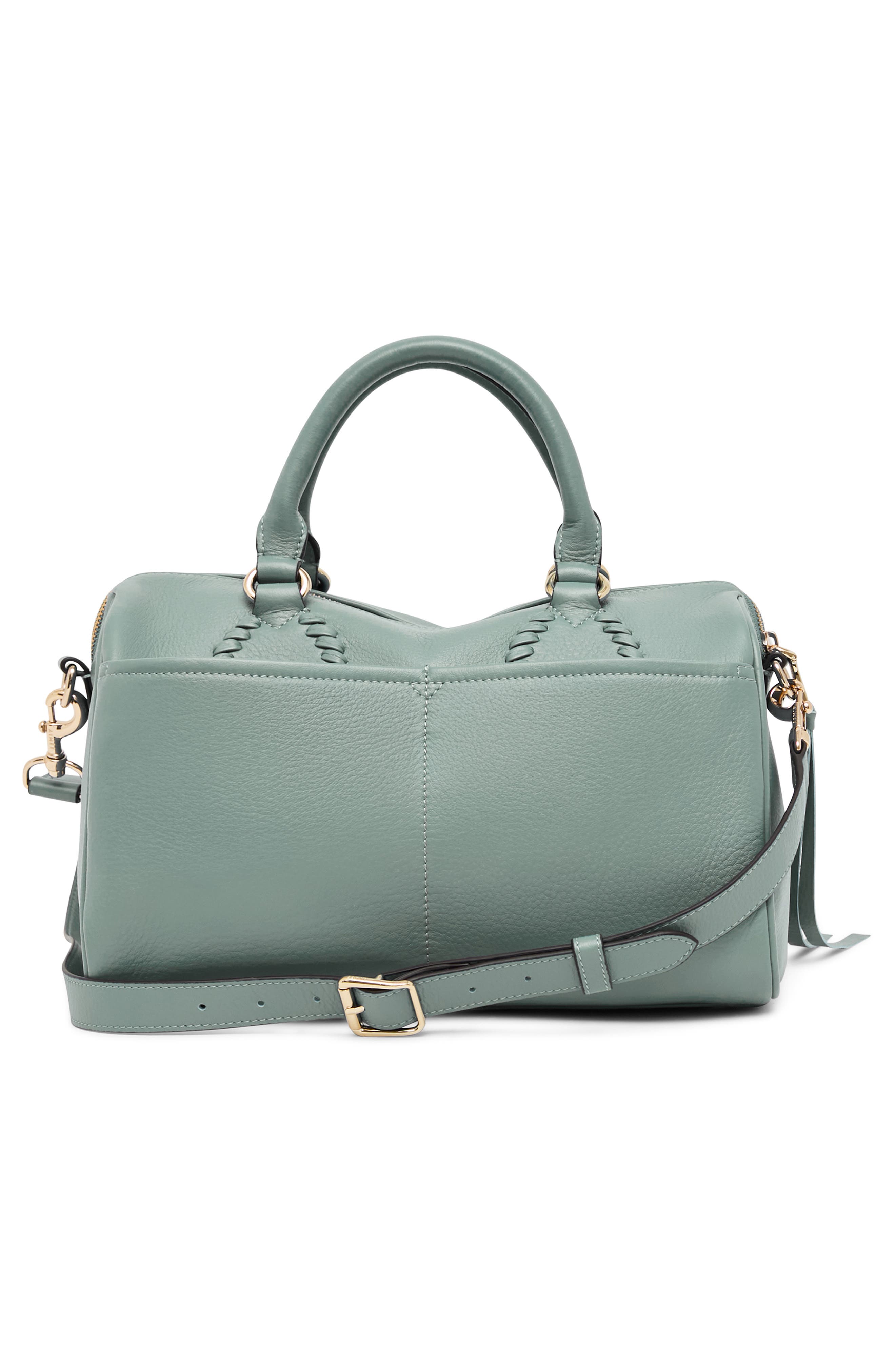 AIMEE All For Love Leather Satchel, Alternate, color, Healers Green