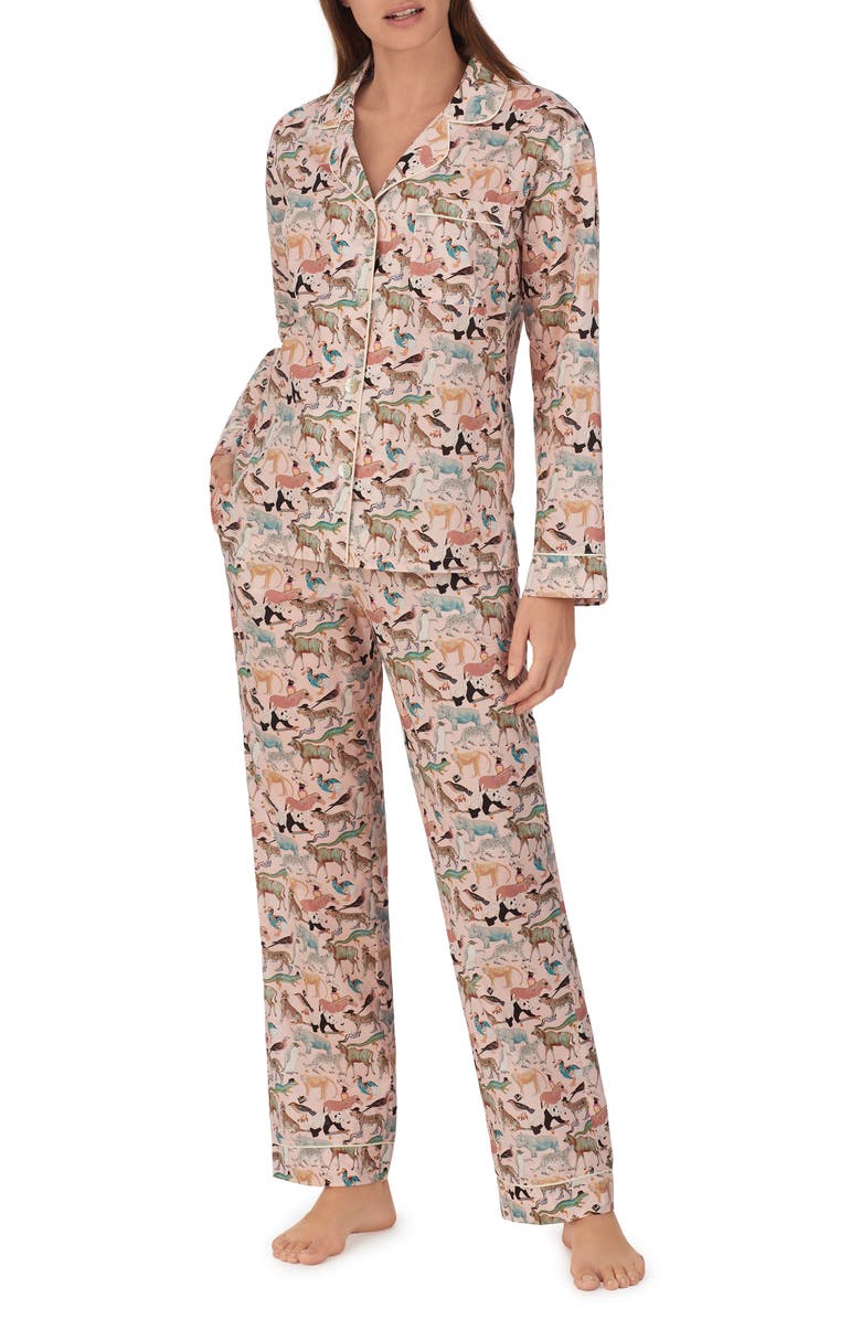 BedHead Pajamas Liberty Animal Print Cotton Pajamas, Main, color, 