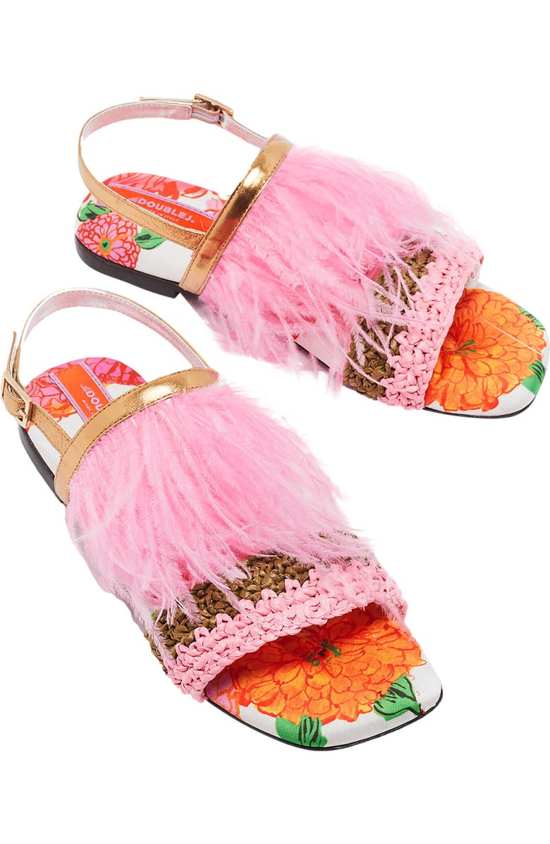 La DoubleJ Medal Sandal Gyn White, Alternate, color, Gyn White